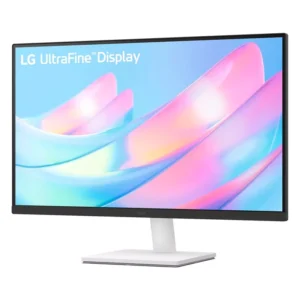 Monitor LG 27 pulgadas 4K IPS modelo 27US500 vista frontal con pantalla UHD de alta resolución y diseño elegante.