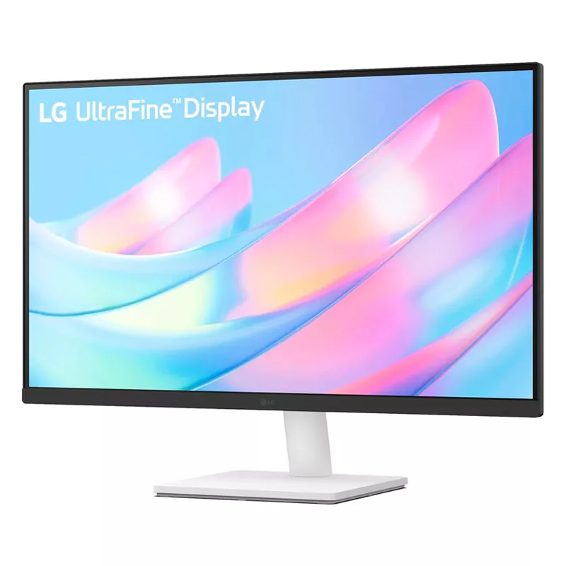 Monitor LG 27 pulgadas 4K IPS modelo 27US500 vista frontal con pantalla UHD de alta resolución y diseño elegante.