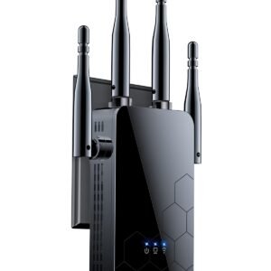 Amplificador WiFi Cyseed FDFGV Extensor 10000 pies 4 Antenas Negro