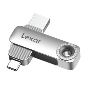 Unidad Flash Lexar D50E 128 GB USB-C y USB-A 3.2 Plateada - Almacenamiento Rápido y Duradero para Windows, Android y macOS