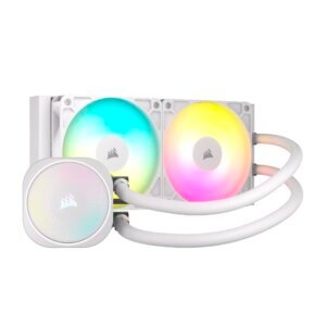 Enfriador líquido CORSAIR Nautilus 240 RS ARGB para CPU - Modelo CW-9060094-WW, Compatible con Intel y AMD, Blanco