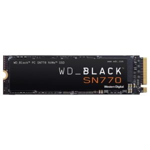 SSD WD_BLACK SN770 de 2 TB NVMe M.2 2280 - Gen4 PCIe, hasta 5,150 MB/s - Unidad interna para juegos