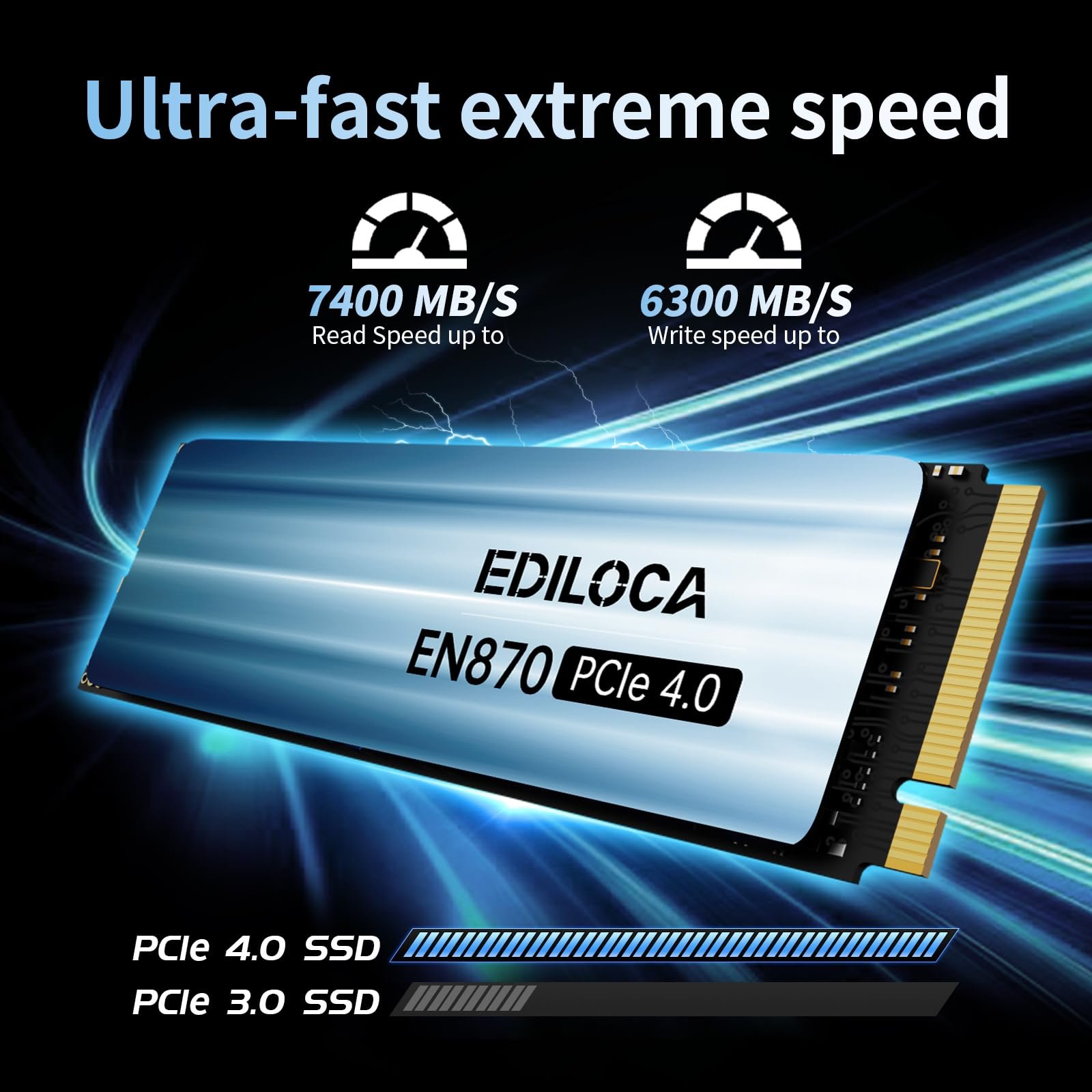 SSD Ediloca EN870 NVMe M.2 2280 2TB 7400MB/s para PS5 y PC - Image 2
