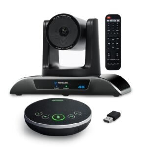 Cámara PTZ TONGVEO 4K para Conferencias, Gran Angular 120°, Zoom Digital 5X, Montaje en Pared y Techo, Conectividad USB y Bluetooth, Color Negro