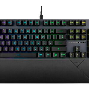 Teclado ASUS ROG Strix Scope II RX Óptico Rojo IP57 Negro 104 Teclas con Retroiluminación