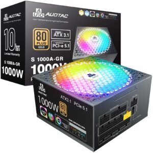 Fuente de Alimentación Auotac S-850MZ 1000W 80 Plus Gold Modular RGB 140mm ATX