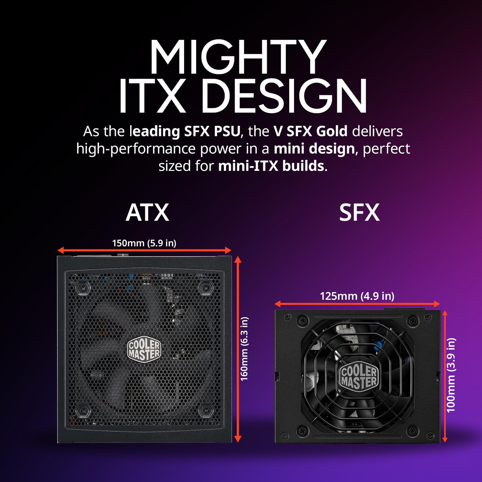 Fuente de Alimentación Cooler Master V850 SFX Gold 850W 80 Plus Modular para Mini ITX - Image 2