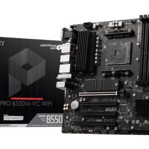 MSI PRO B550M-VC WiFi Placa Base AM4 para AMD Ryzen 5000, mATX, DDR4, PCIe 4.0, Wi-Fi 6E, Bluetooth 5.2