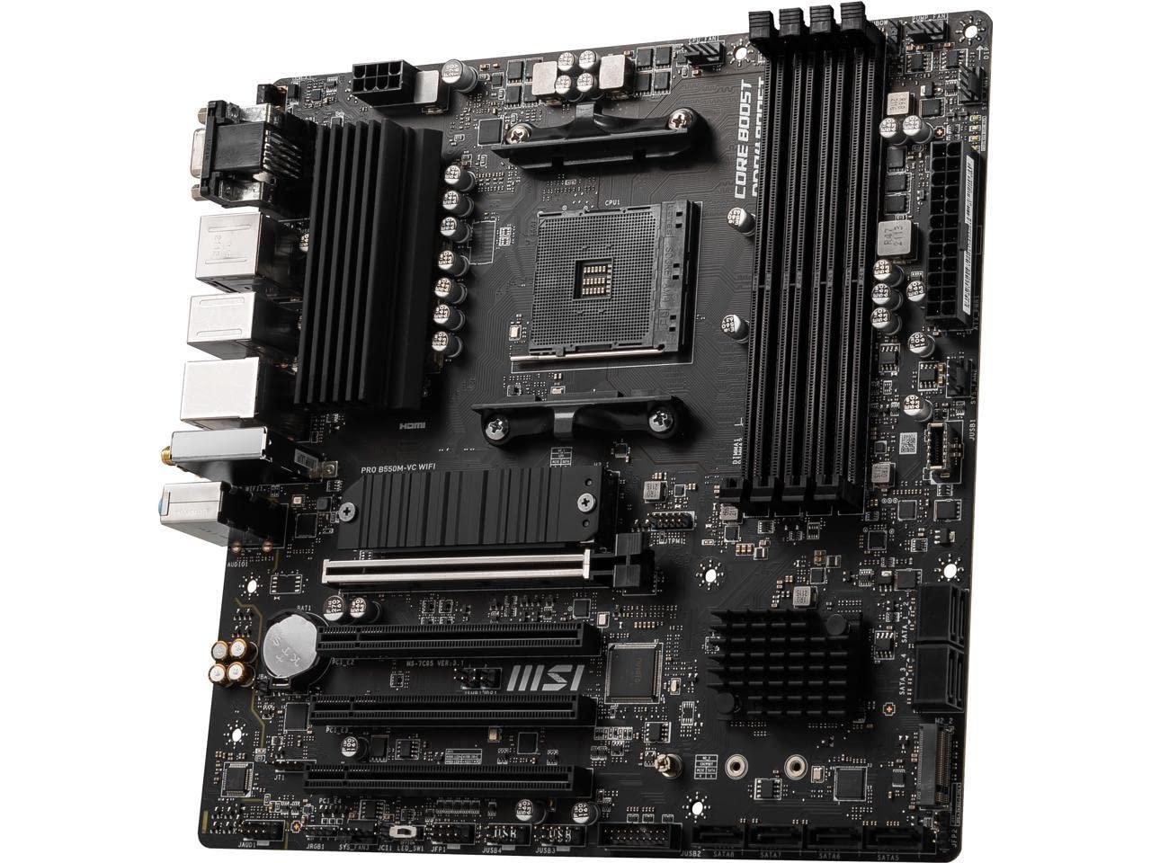 MSI PRO B550M-VC WiFi Placa Base AM4 para AMD Ryzen 5000, mATX, DDR4, PCIe 4.0, Wi-Fi 6E, Bluetooth 5.2 - Image 5