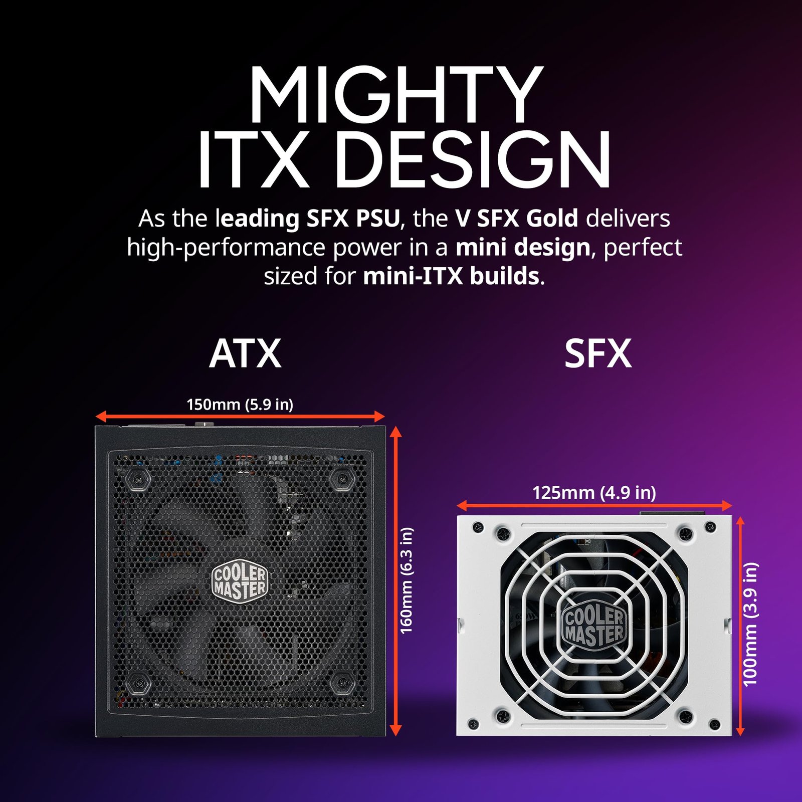 Fuente de Alimentación Cooler Master V750 SFX 750W 80 Plus Gold Modular Mini ITX Blanco - Image 2