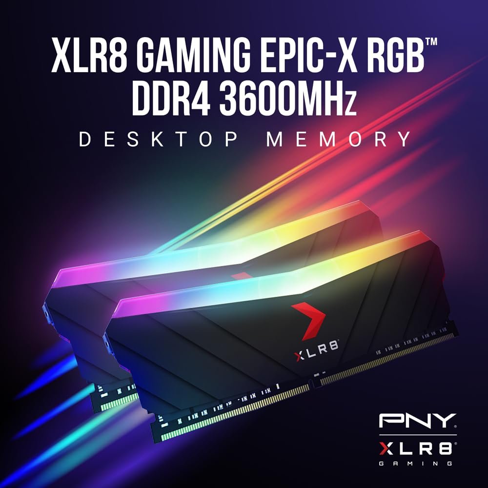 Memoria PNY XLR8 Gaming 32GB (2x16GB) DDR4 3600MHz CL18 RGB Dual Channel - Image 2